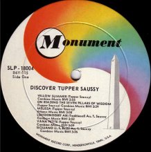 Discover Tupper Saussy  - LP label 